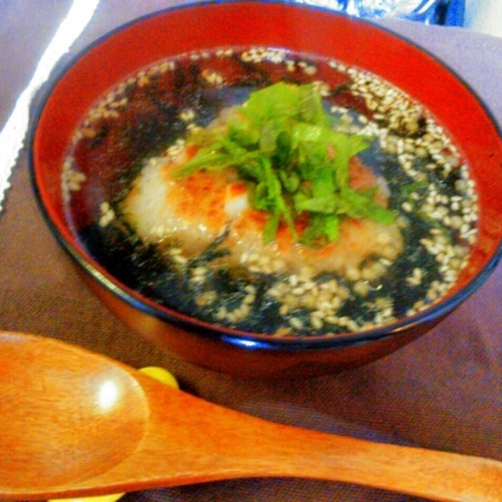 節約リメイク！たこ飯焼きおにぎり茶漬け♡